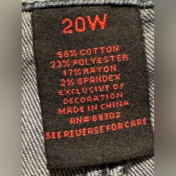 Earl Jeans Denim Capris Size 20W - Picture 9 of 11